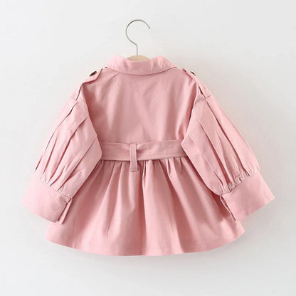 Cotton Trench Coat: Stylish Baby Girl Outerwear