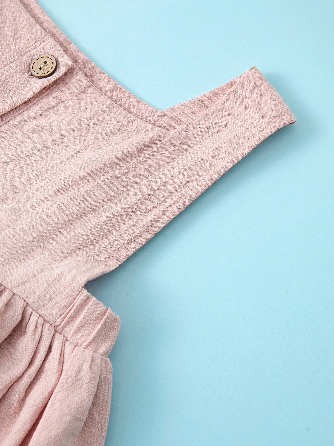Summer Princess Dress: Solid Color Pleated Sleeveless Cotton