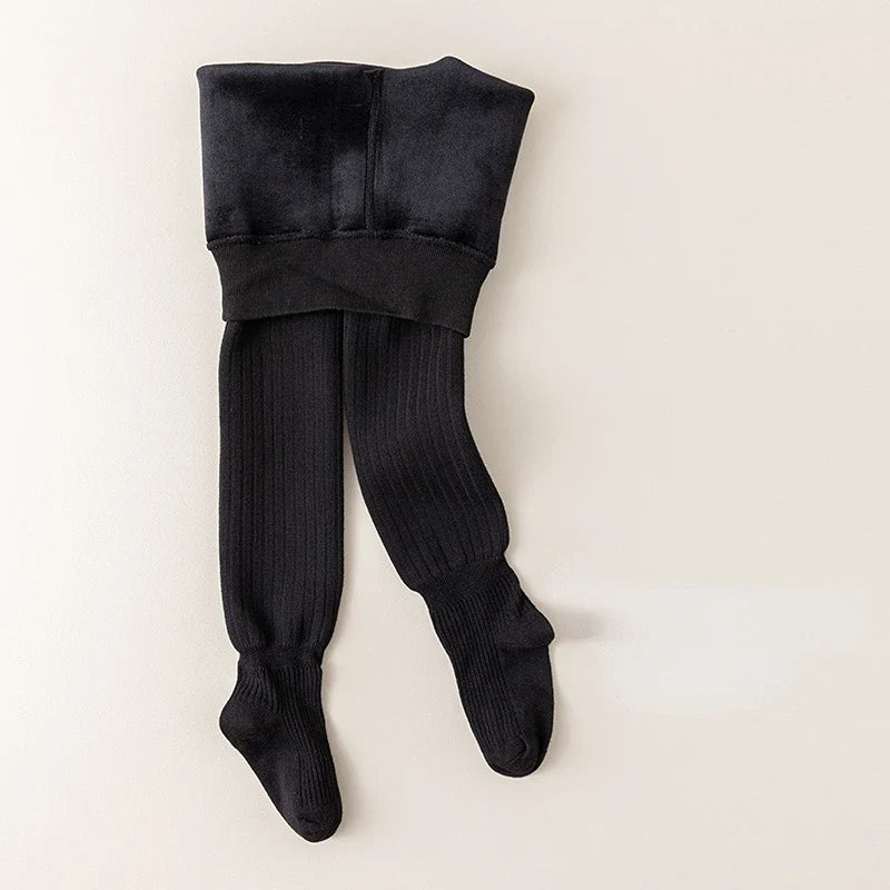 Thick Winter Leggings for Babies: Plain & Striped Fleece