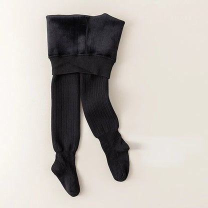 Thick Winter Leggings for Babies: Plain & Striped Fleece