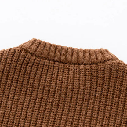 Knitted Loose Sweater for Baby in Autumn/Winter