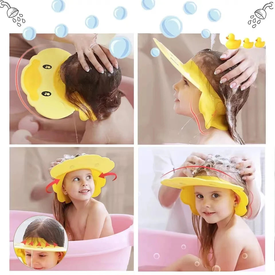 Kids Visor Shampoo Cap - Hippo Style