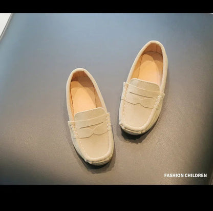 Stylish Solid Color Leather Shoes for Boys