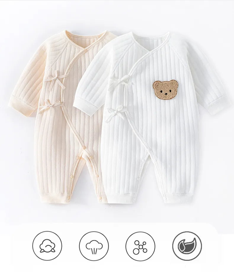 Cotton Newborn Onesie for 0-6M Babies