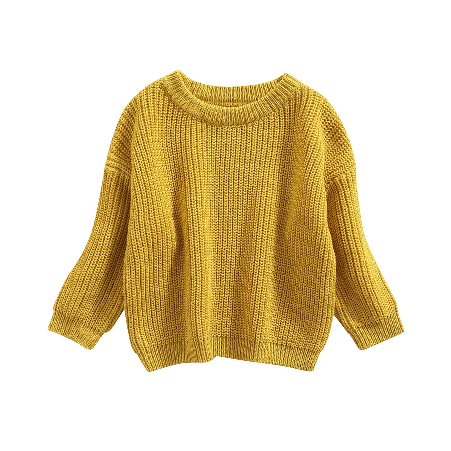 Autumn Long-Sleeved Knitted Sweater for Babies