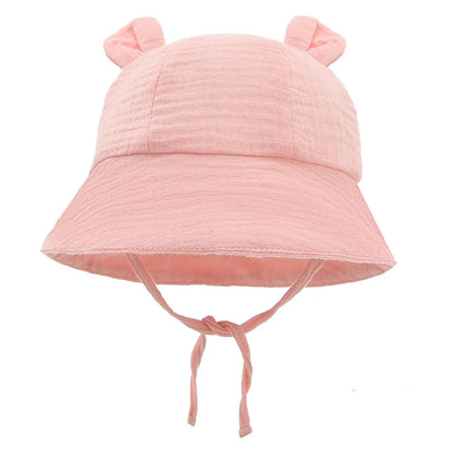 Muslin Baby Sun Hat: Cotton Bucket Hat for Girls and Boys