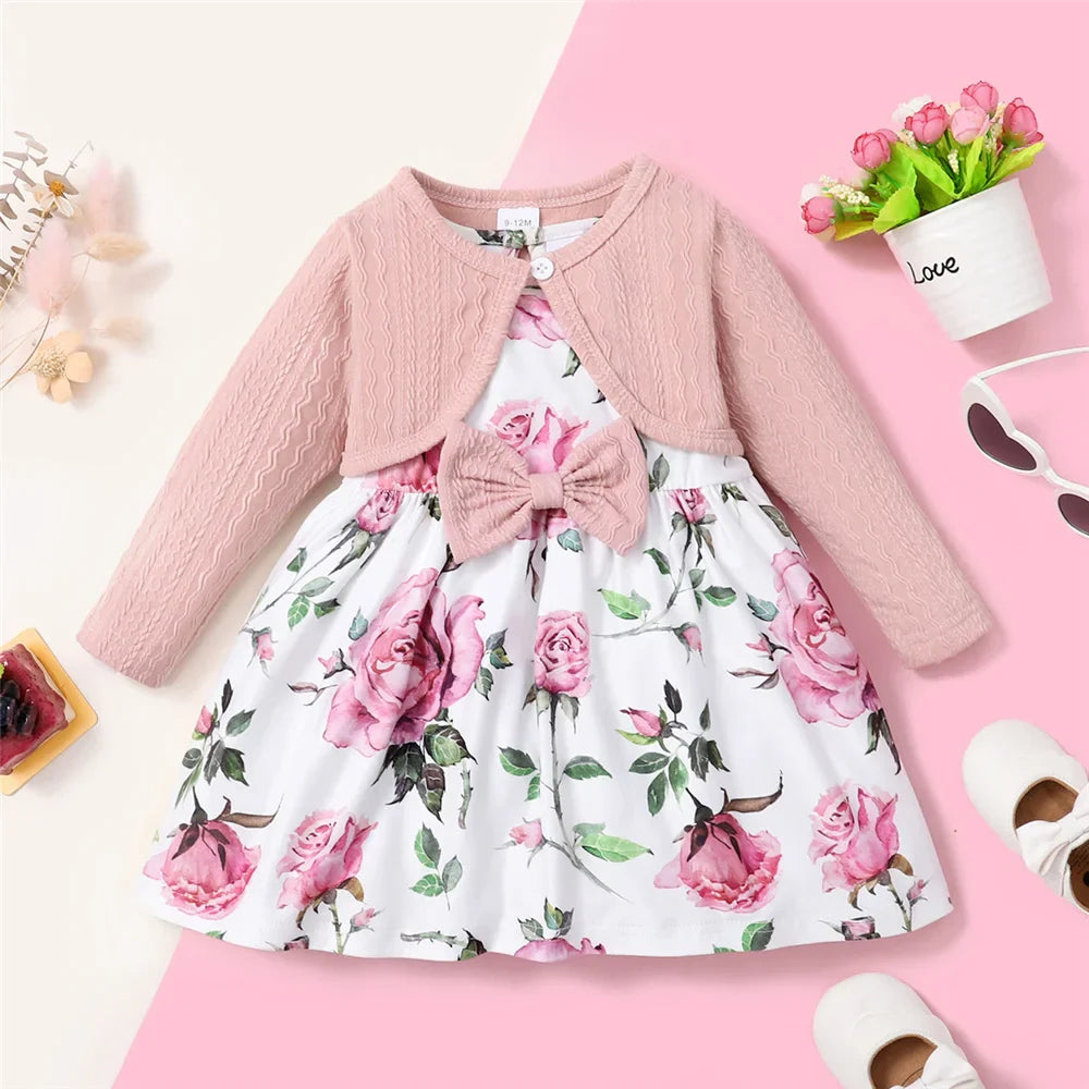 Floral Dress Set for Toddler Girls