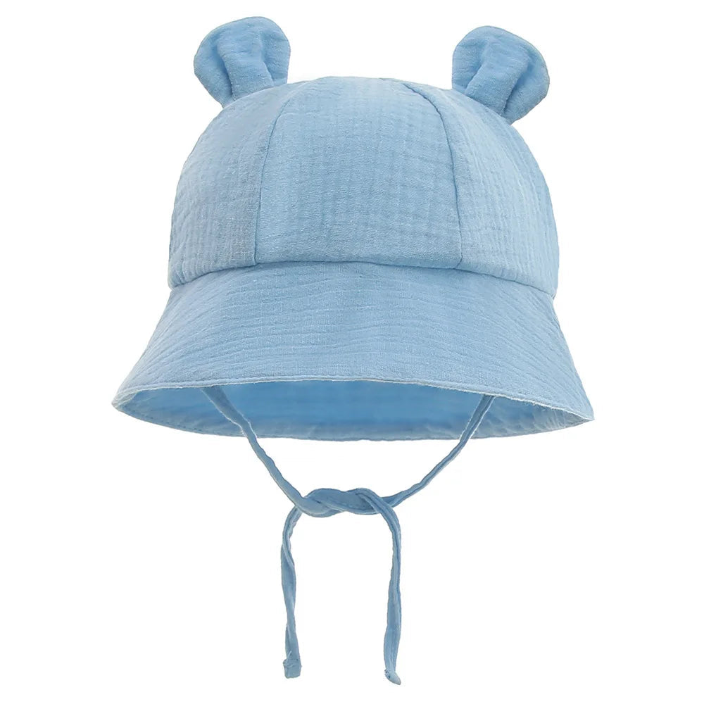 Muslin Baby Sun Hat: Cotton Bucket Hat for Girls and Boys