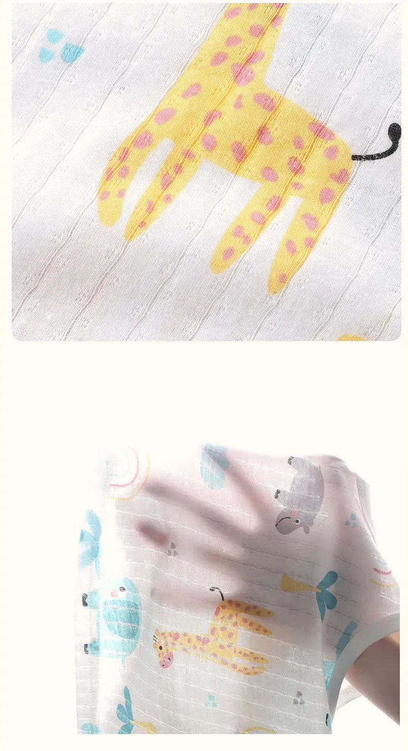 Cute Summer Set: Print Sleeveless Top & Shorts for Kids