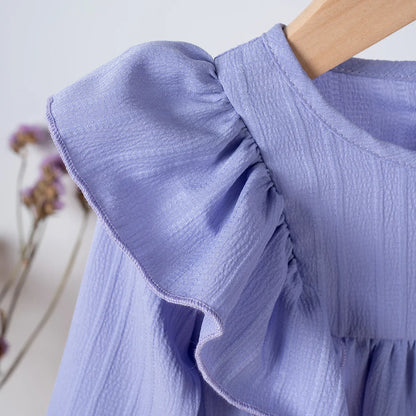 Girls' Ruffles Princess Dress: Spring/Fall Casual Party Wear