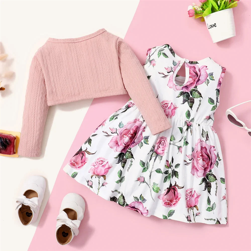 Floral Dress Set for Toddler Girls