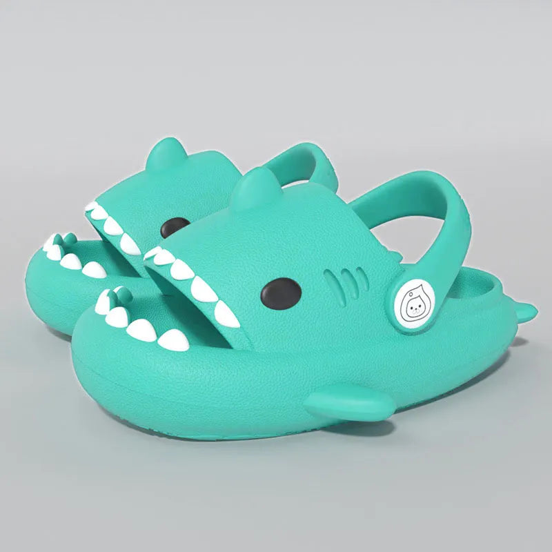 Shark Cartoon Sandals: Summer Kids' Non-slip Soft Sole Slippers