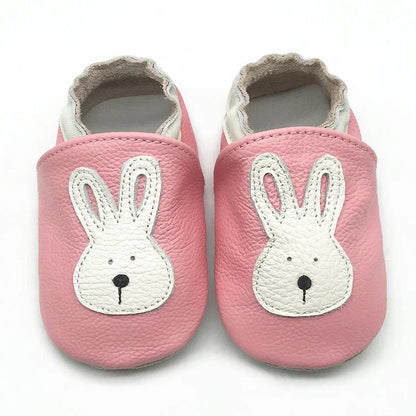 Cow Leather Baby Booties - Soft Soles, Non-Slip Infant Shoes