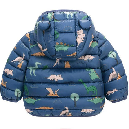Baby Cartoon Bear Zipper Jackets: Autumn/Winter Hooded Coats