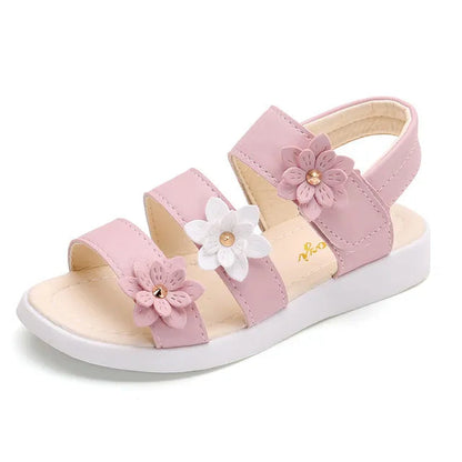 Girl's Summer Floral Sandals - Princess Fashion
