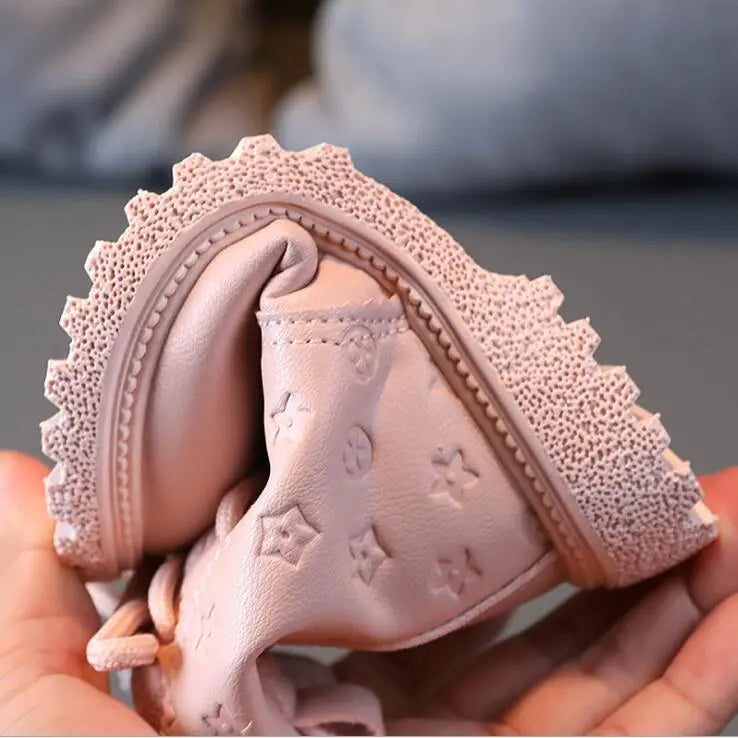 Autumn/Winter Plush Kids Boots: Fashionable & Warm