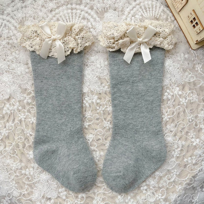 Knee High Lace  Ruffle Long Sock