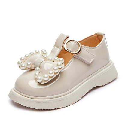 Girls Princess Flats with Bow-knot & Pearls