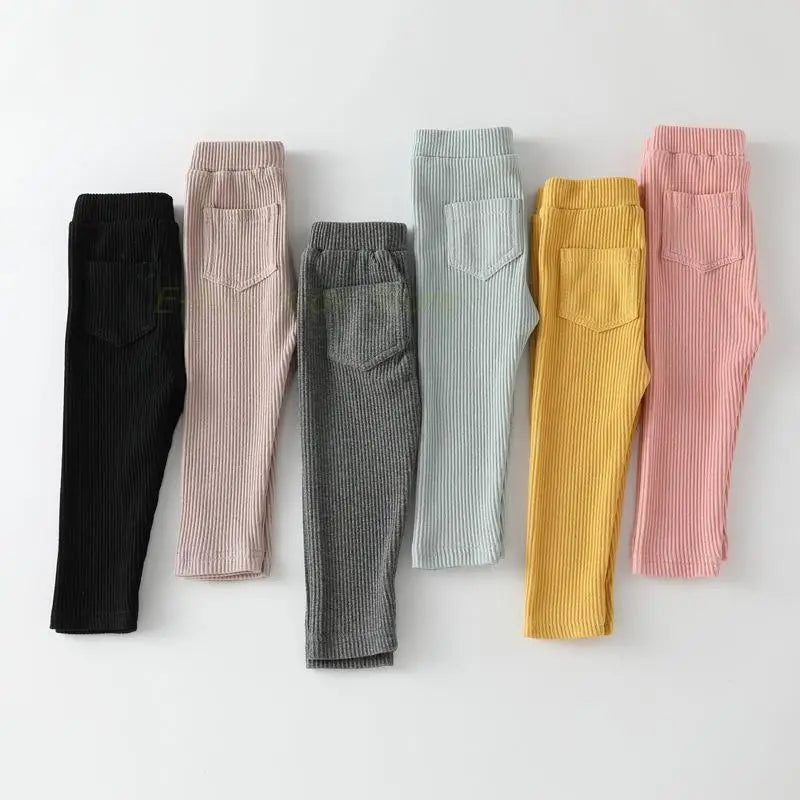 Vertical Stripes Cotton Pants - Stylish Leggings for Kids