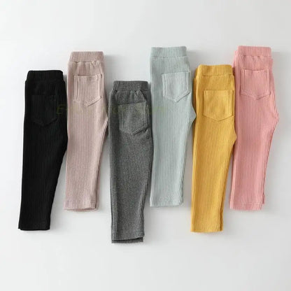 Vertical Stripes Cotton Pants - Stylish Leggings for Kids