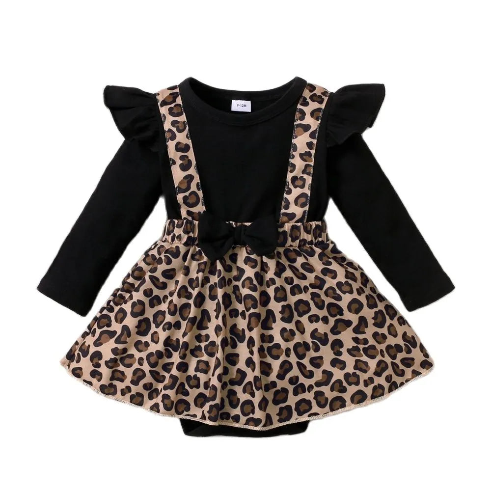 Leopard Print Romper Dress - Baby Girl (0-18 Months)