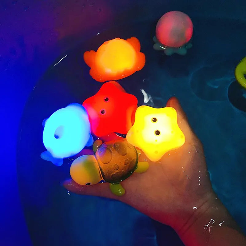LED Light-Up Cute Animals Bath Toy for Kids