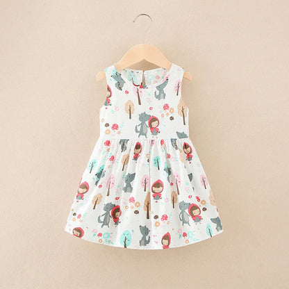 Cotton Sleeveless Flower Dress: Summer Princess Party Outfit