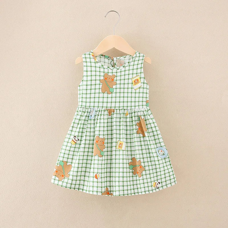 Cotton Sleeveless Flower Dress: Summer Princess Party Outfit