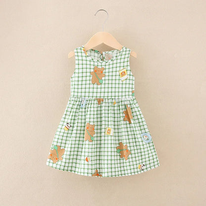 Cotton Sleeveless Flower Dress: Summer Princess Party Outfit