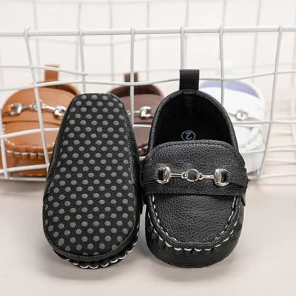 Baby Casual Shoes: Leather, Non-slip Soft-sole