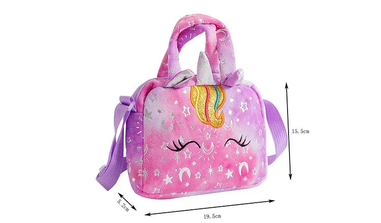 Plush Unicorn Crossbody Bag