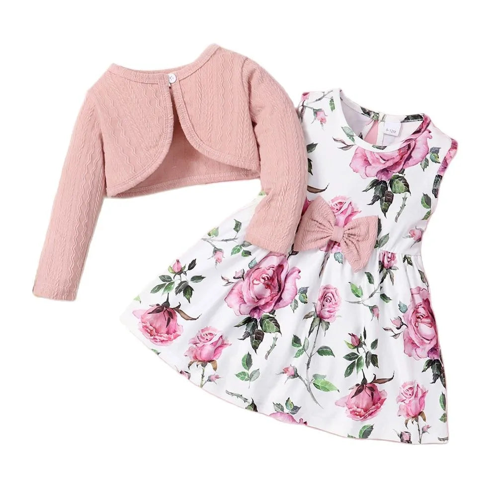Floral Dress Set for Toddler Girls