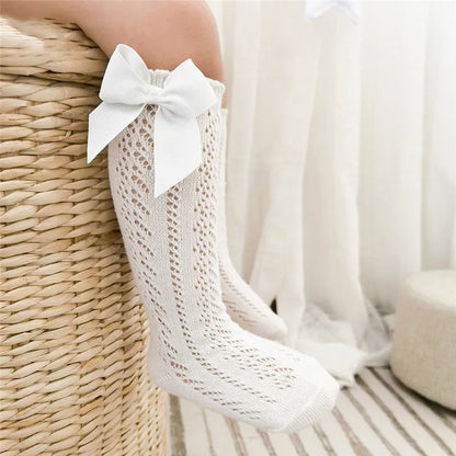 Kids Knee High Socks with Bow (Newborn-7 Years)