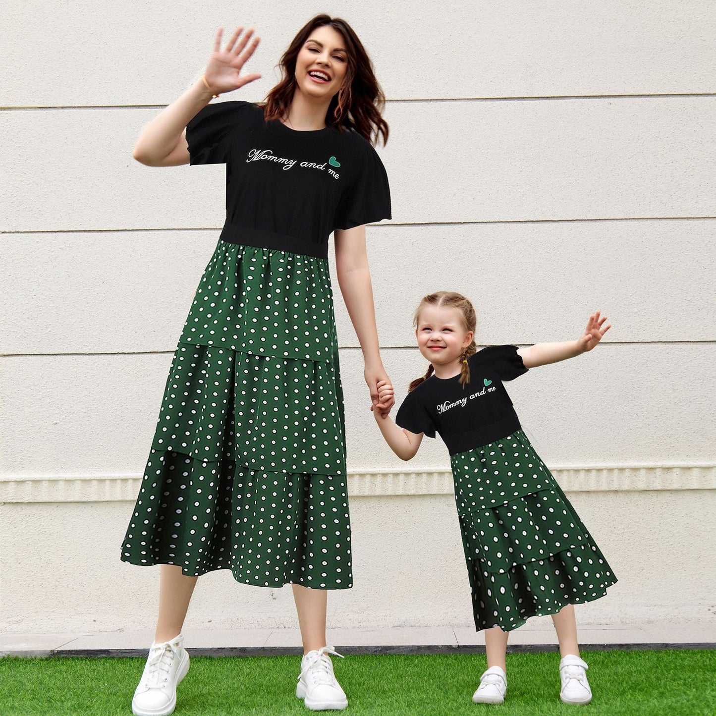Fashion Mother Daughter Matching Outfits Letter Printed