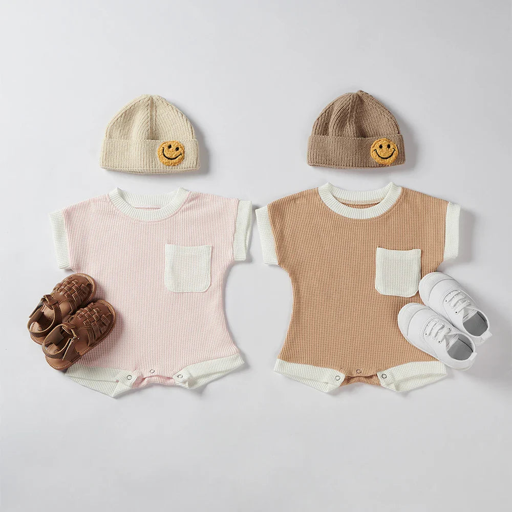 Summer Newborn Cotton Romper: Short Sleeve Fashion Baby Clothes