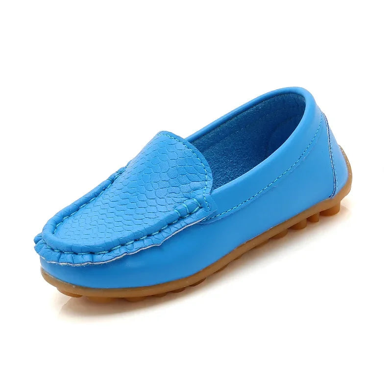 Kids' PU Leather Slip-On Moccasin Loafers
