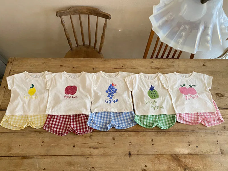 Cotton Sleeveless Baby Pajama Sets: Cartoon Homewear for Summer