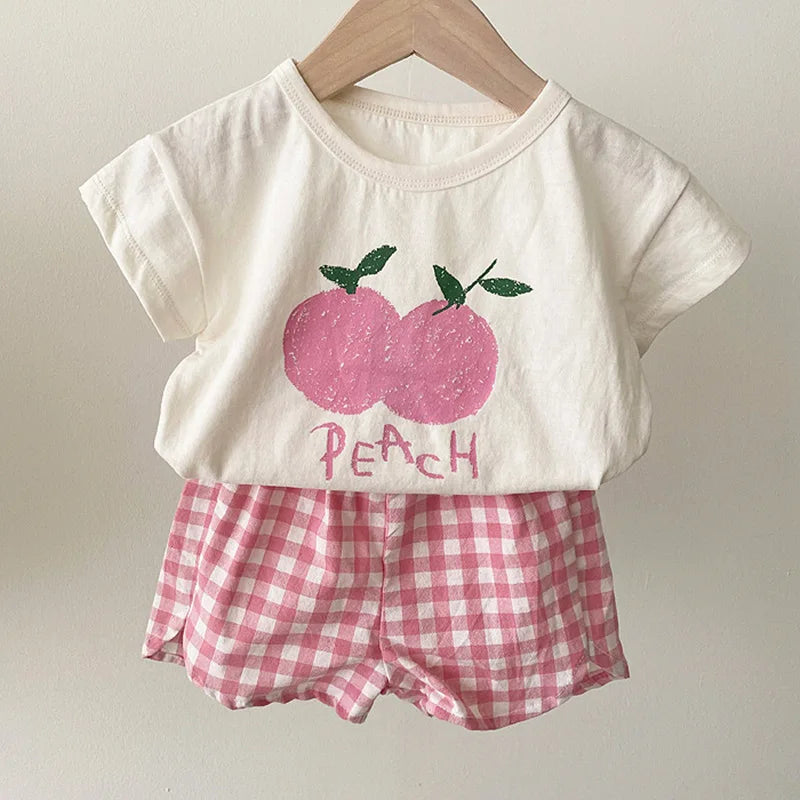 Cotton Sleeveless Baby Pajama Sets: Cartoon Homewear for Summer
