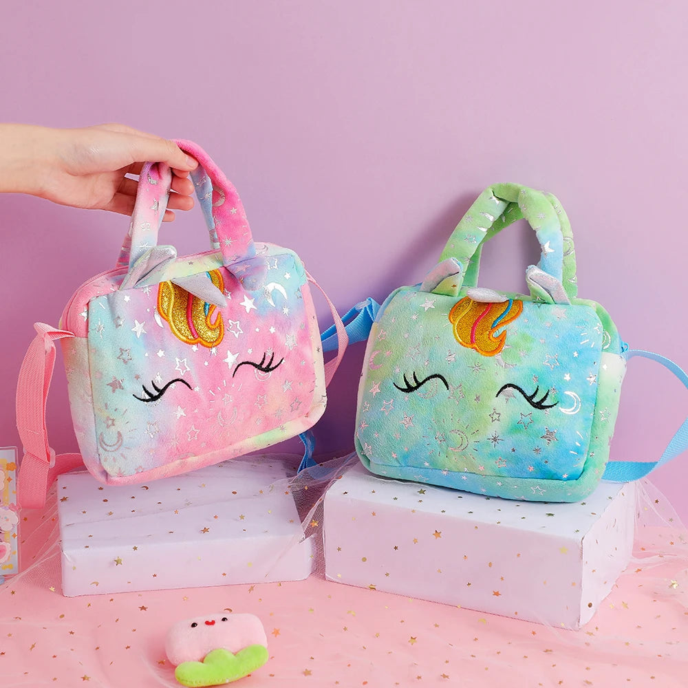 Plush Unicorn Crossbody Bag