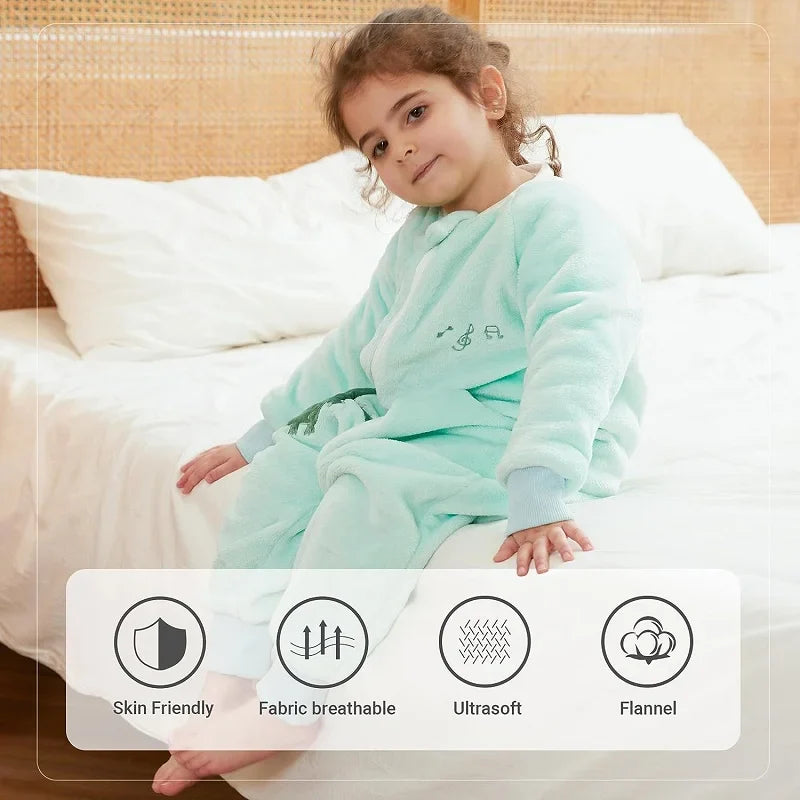 Cartoon Flannel Baby Sleeping Bag: Warm Winter Sleepsack (1-6T)