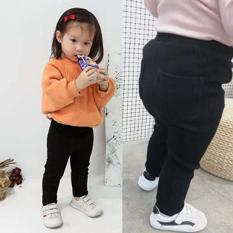 Vertical Stripes Cotton Pants - Stylish Leggings for Kids