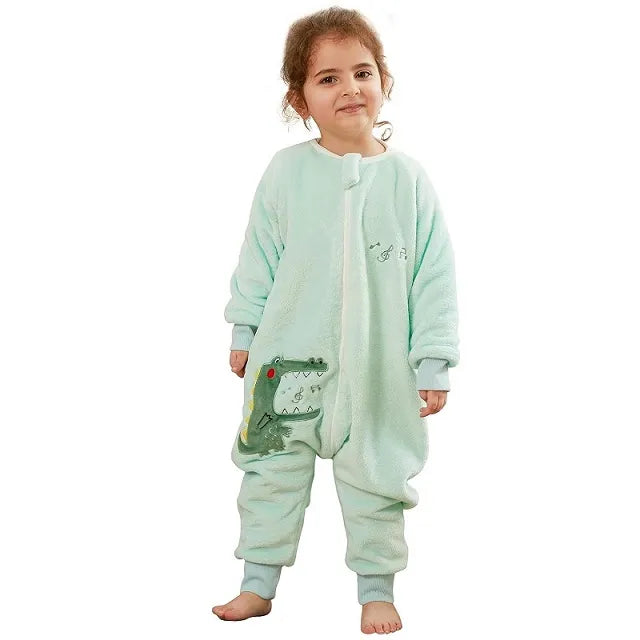 Cartoon Flannel Baby Sleeping Bag: Warm Winter Sleepsack (1-6T)