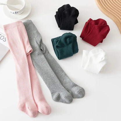 Baby Girls Slim Fit Pantyhose - Stylish Elastic Waist Stockings