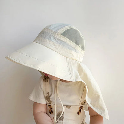 Quick-Dry Fisherman Hat: Cartoon Sunshade Cap for Kids