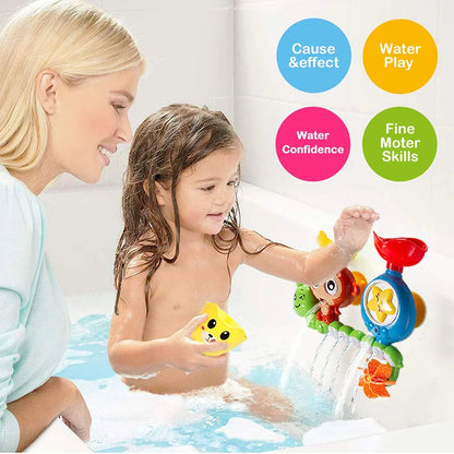 Bath Toy with Wall Suction Cup Track for Kids