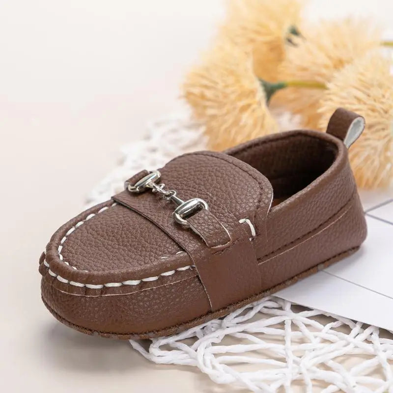 Baby Casual Shoes: Leather, Non-slip Soft-sole