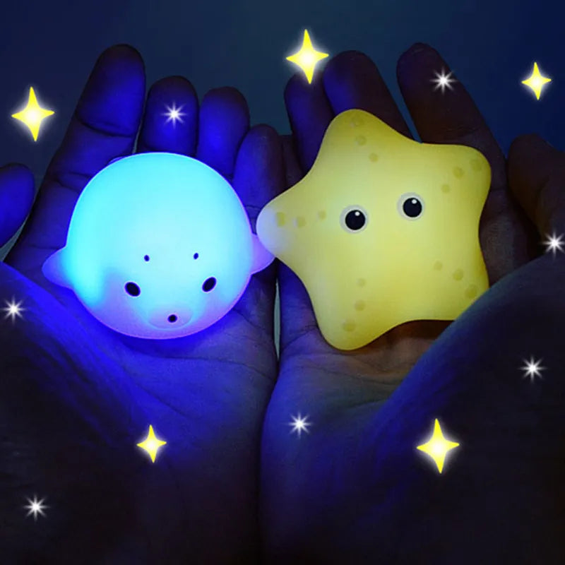 LED Light-Up Cute Animals Bath Toy for Kids