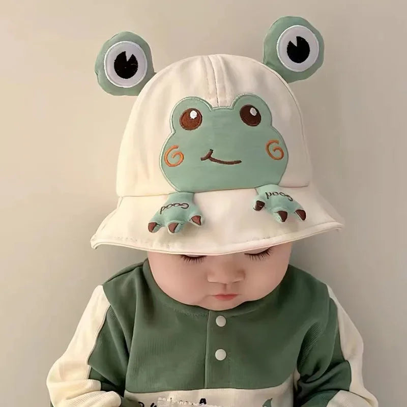 Cute Frog Baby Bucket Hat: Spring/Summer Fisherman Cap