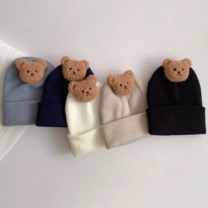 Cute Bear Knitted Baby Hat: Warm and Cozy Beanie