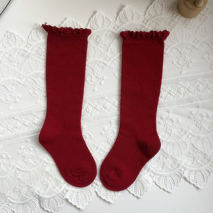 Knee High Lace  Ruffle Long Sock